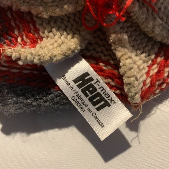 T-max Heat Wool/ Alpaca bend toque with red pompom - Picture 3 of 5